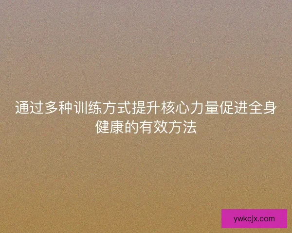 通过多种训练方式提升核心力量促进全身健康的有效方法